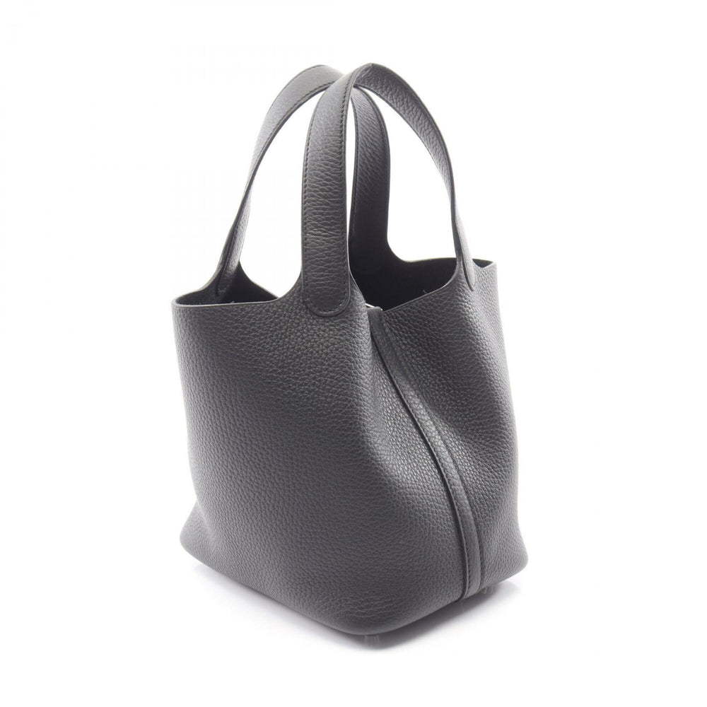 Hermes Picotin Lock PM Handbag, Leather, Taurillon Clemence Women's, Black, 056289CK — New - Store Return