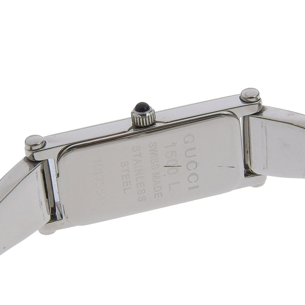 Gucci GUCCI Watch 1500L Stainless Steel Quartz Analog Display Gray Dial Women's — Very Good