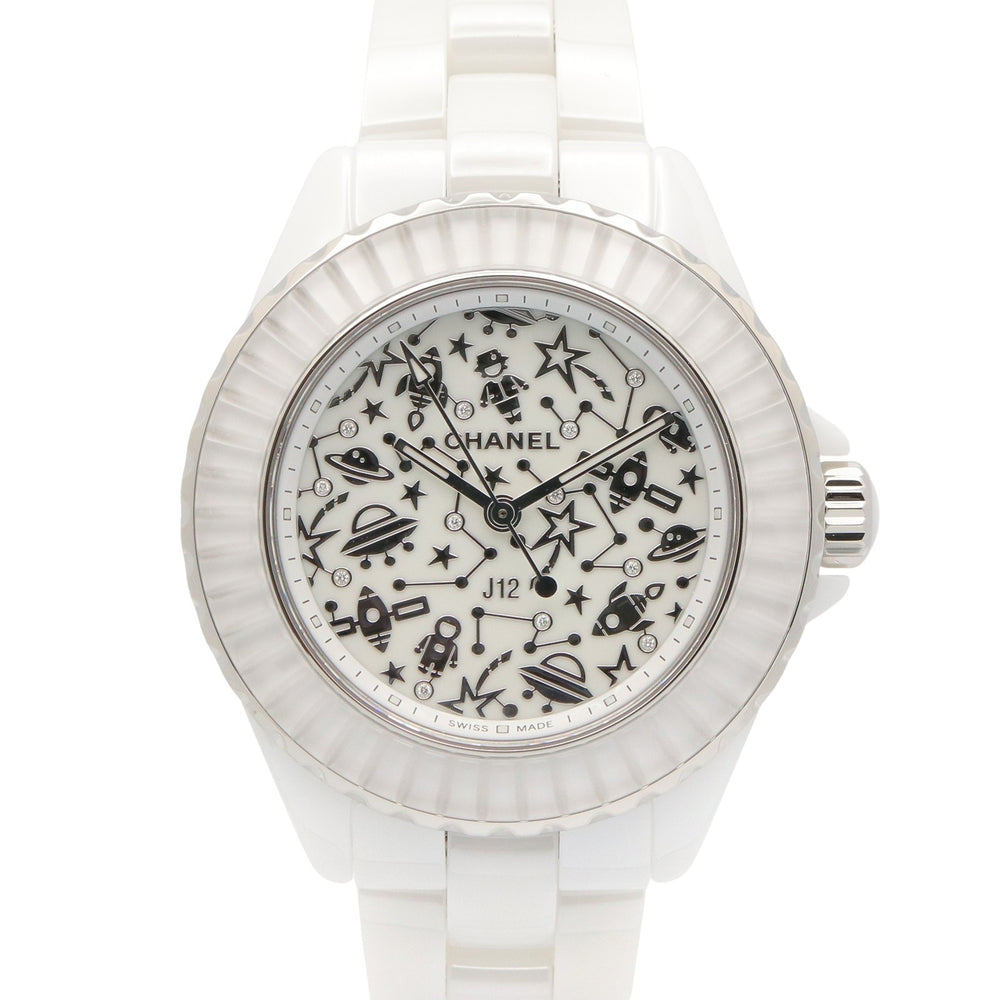 Chanel J12 Cosmic Ceramic Watch for Women, White (H7990) — Very Good
