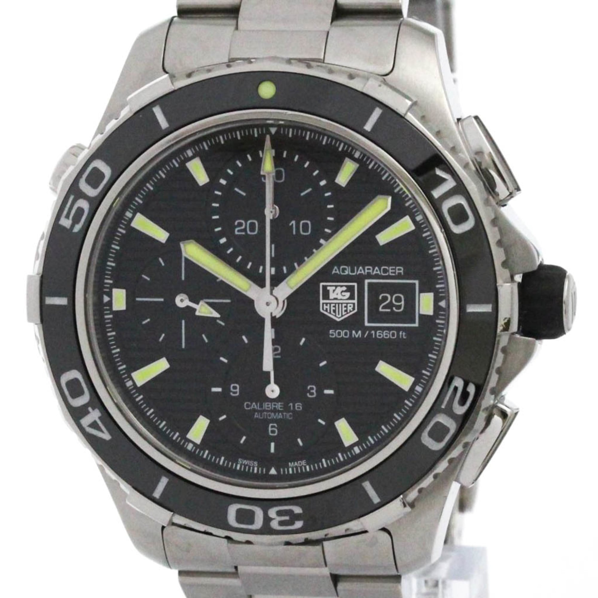 TAG HEUER Aquaracer 500M Chronograph Steel Automatic CAK2111 Polished — Good