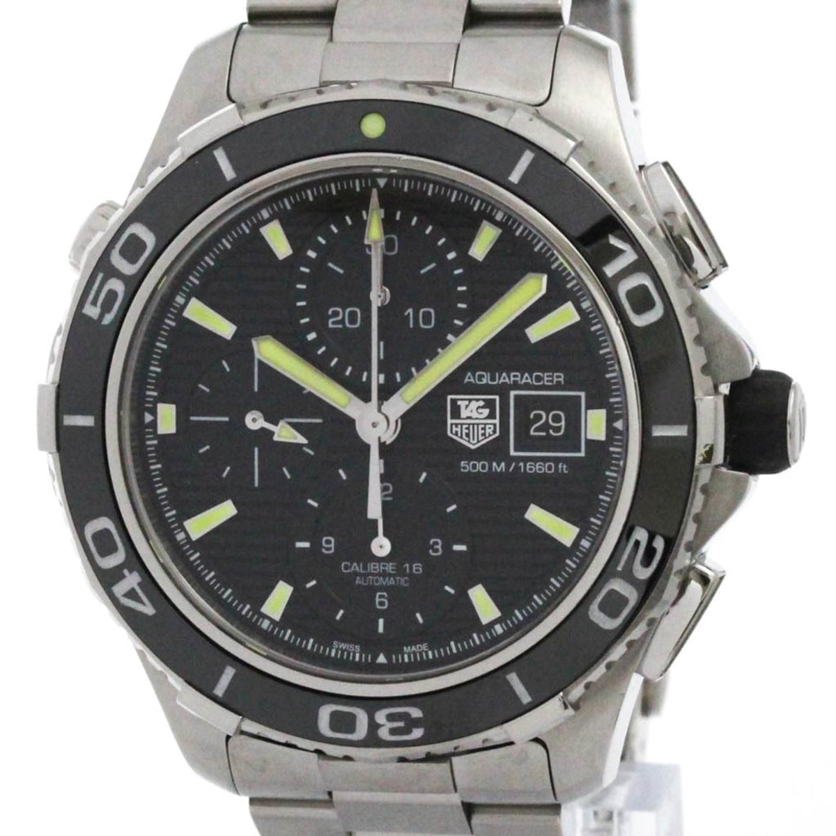 TAG HEUER Aquaracer 500M Chronograph Steel Automatic CAK2111 Polished — Good