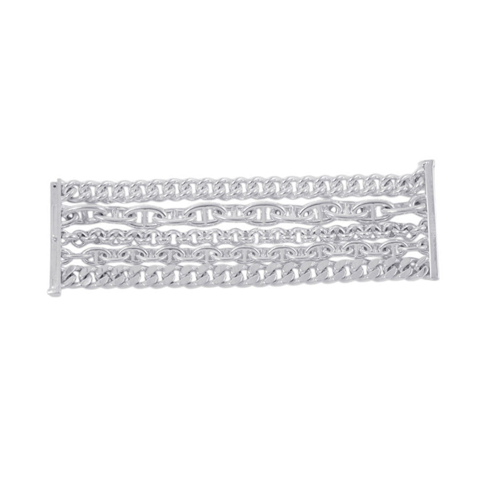 Hermes Chaine d'Ancre Multi-Chain Bracelet, Size 15, SV925 Silver — Like New