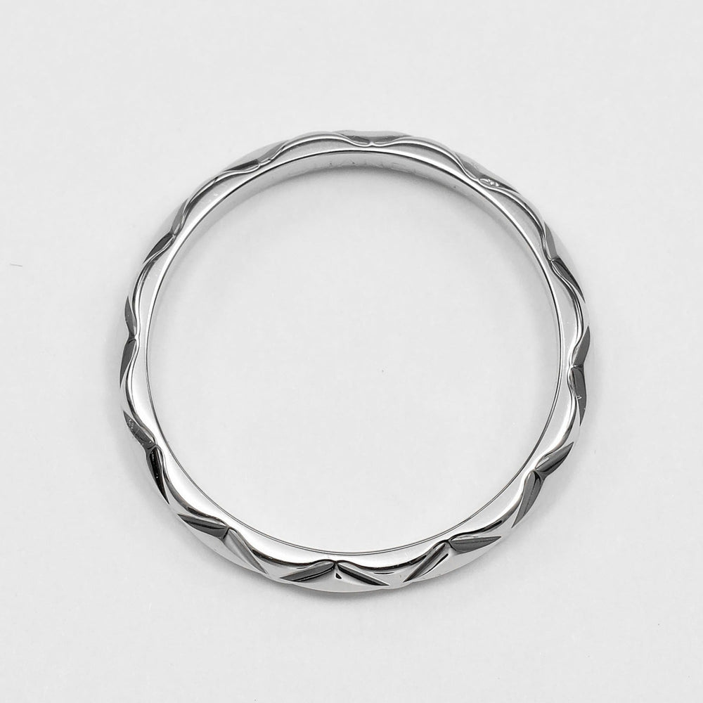 Chanel Matelassé Small Ring, Size 6.5, Platinum 950, Approx. 2.4g — Like New