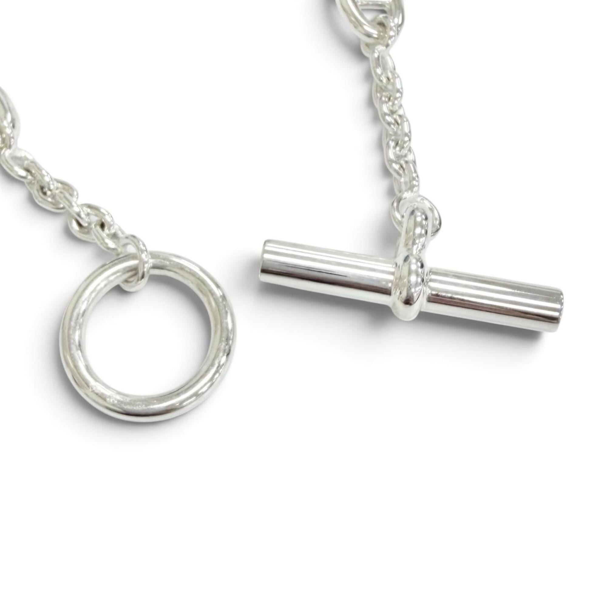 HERMES Chaine d'Ancre Farandole Bracelet, LG AG925 Silver, Made in France, 2024 Model, Weight: 25.7g, Women's — Like New