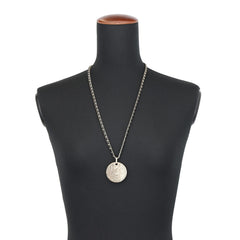 Chanel Necklace Coco Mark Rhinestone Round Coin A22 K CHANEL NECKLACE — Like New