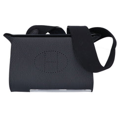 HERMES Hermes K stamp Togo Videpoche Shoulder Bag Black Silver Hardware Women's — Like New