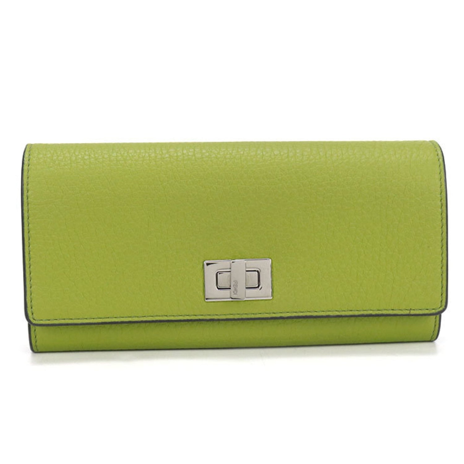 FENDI Continental Wallet Peekaboo Women's Long with Coin Pocket 8M0427 Green