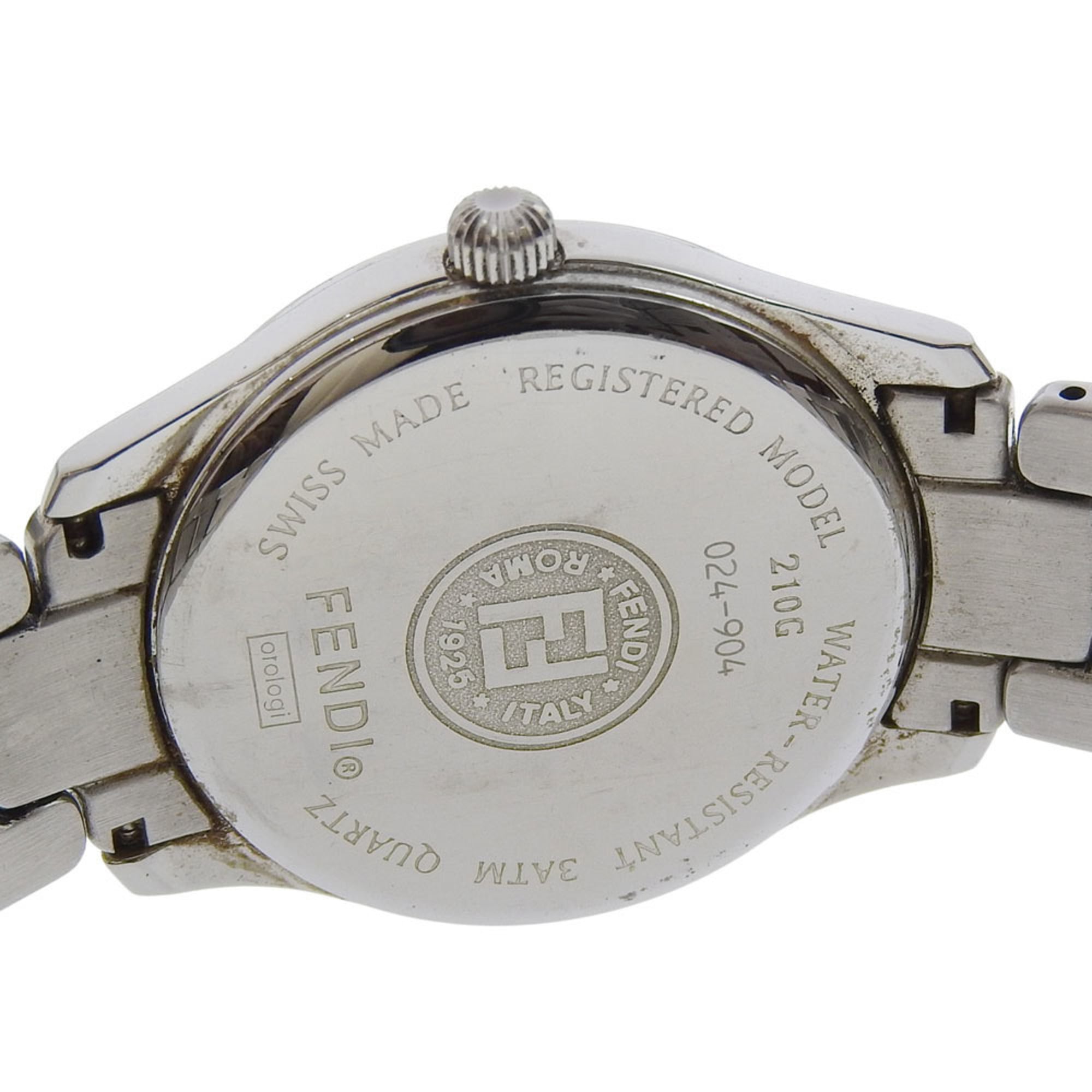 Fendi Olologi Women's Watch 210G Stainless Steel Quartz Analog Bronze Dial — Good