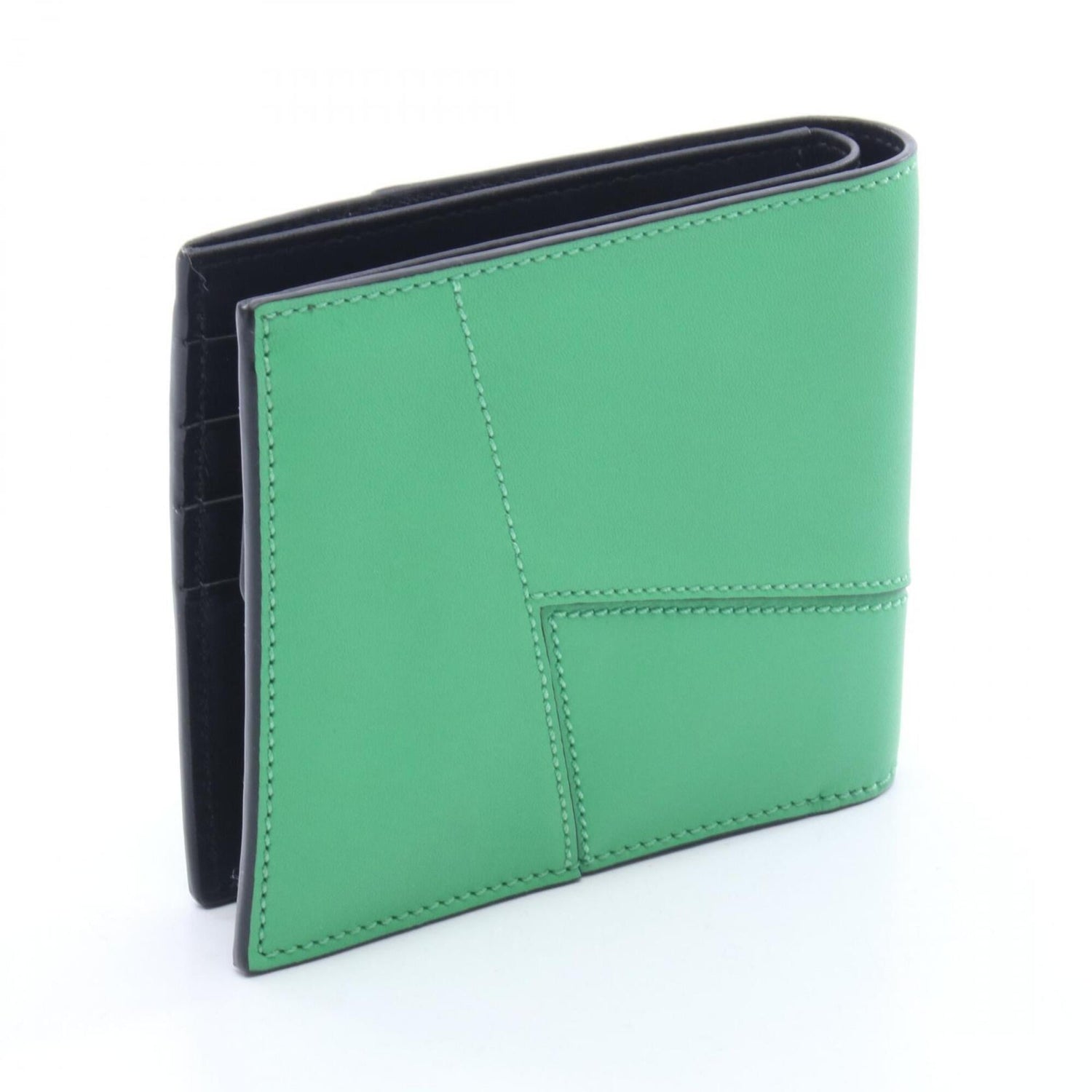 Loewe Puzzle Bifold Coin Wallet, Leather, Women's, Green, C510501X14