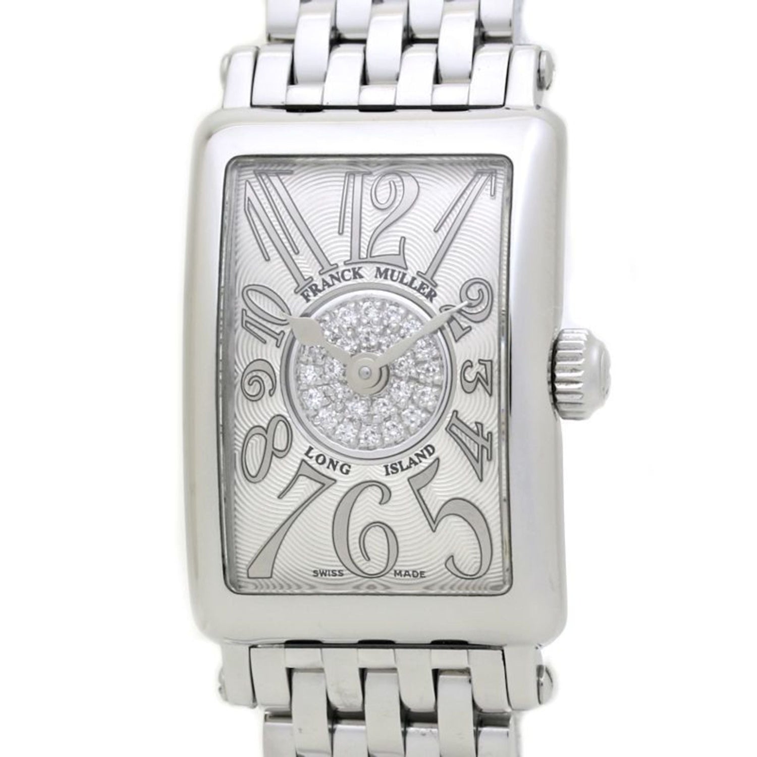 FRANCK MULLER Long Island Petite Pastille 802QZRELCD1P Diamond Stainless Steel Women's Watch 39899
