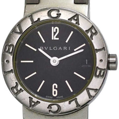 Bvlgari Watch f-21814 Black Silver BB23SS Ladies SS Quartz BVLGARI Dial Battery Operated — Very Good