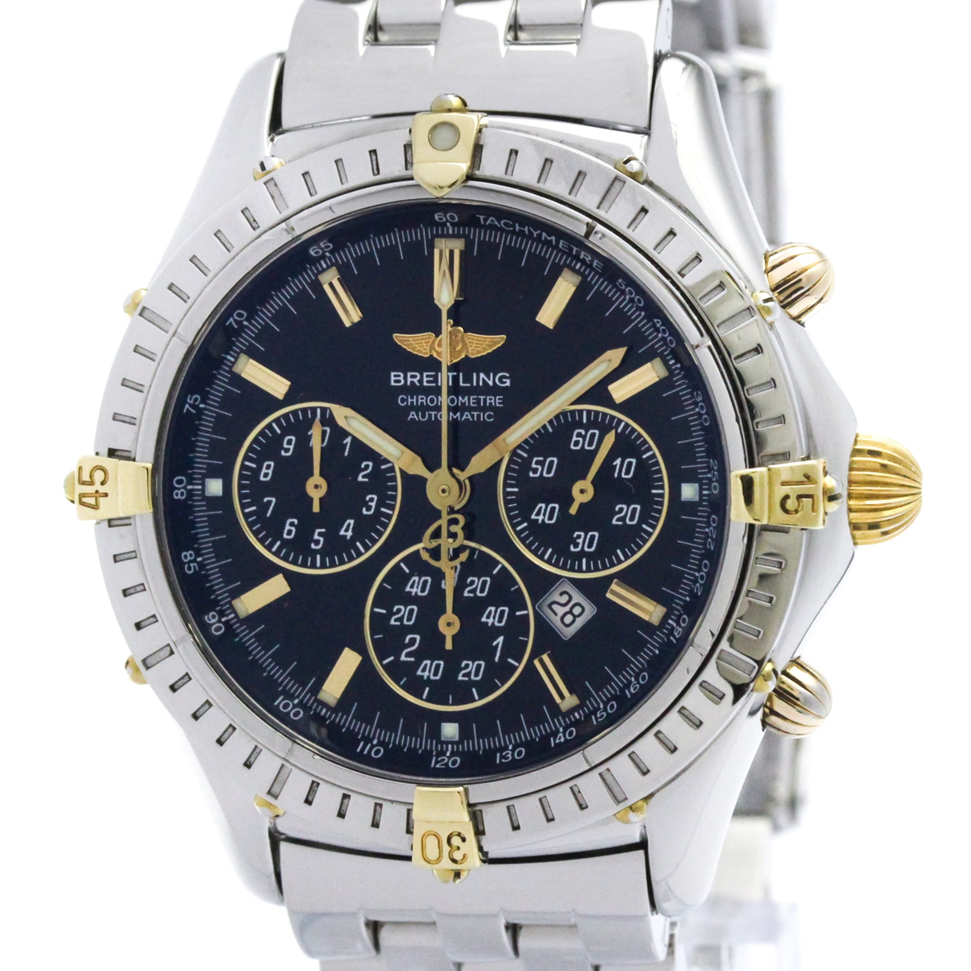 BREITLING Shadow Flyback Chronograph Steel Mens Watch B35312 Polished — Very Good