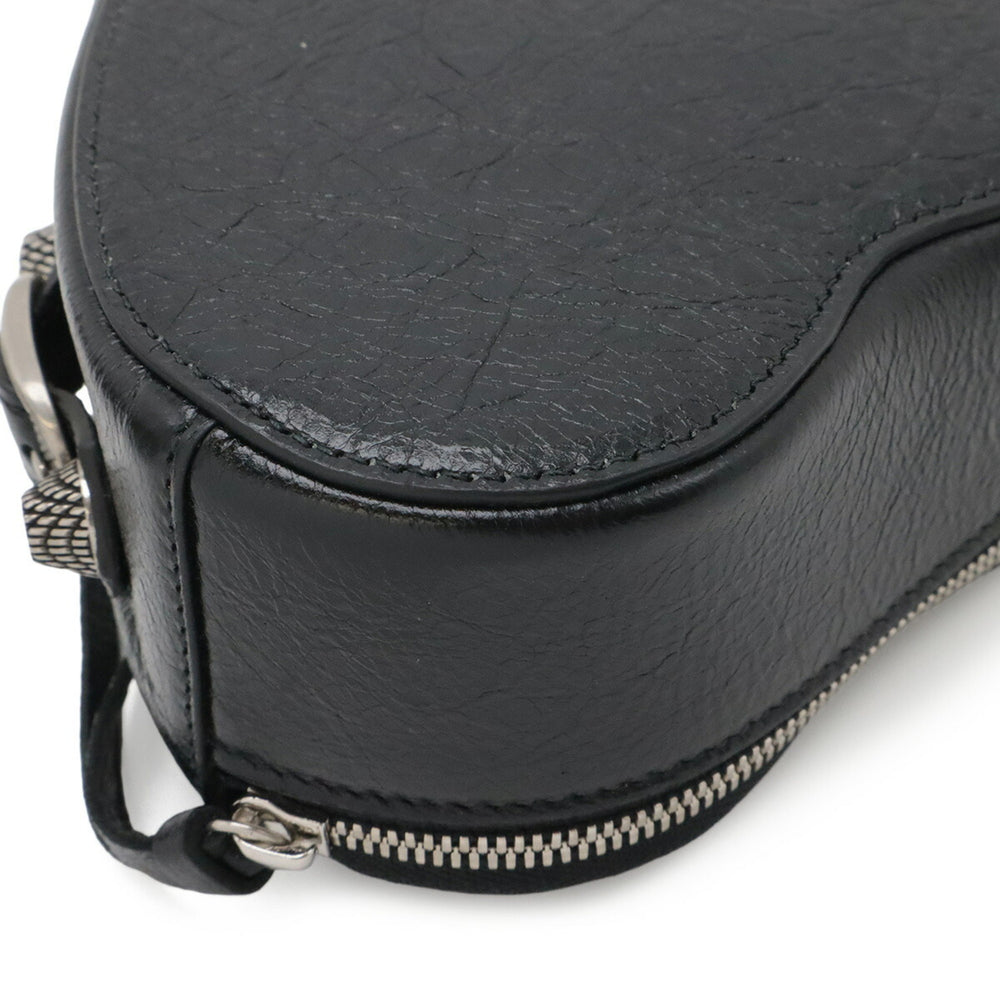 BALENCIAGA Le Cagole Heart Pouch Multi Box Leather Black 771674 — New - Store Return