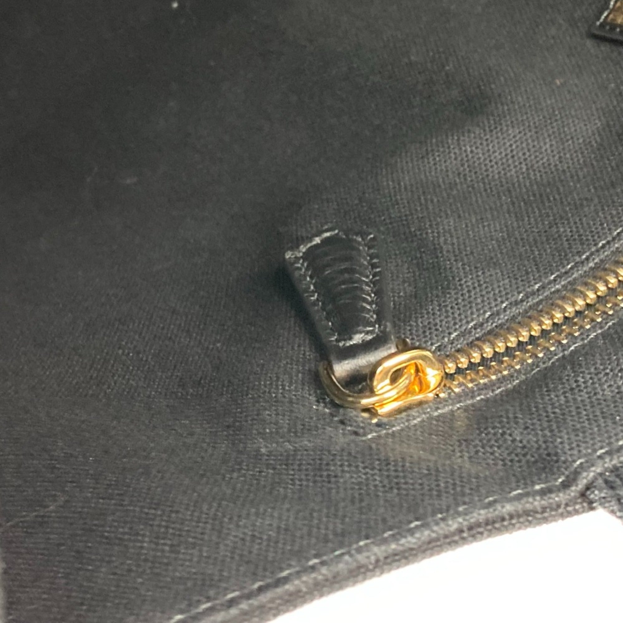 Fendi 8BH395 VERSACE collaboration 2WAY Tote Bag Crossbody Shoulder Bag Black Gold — Like New