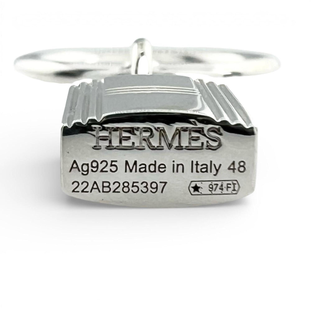 HERMES (Hermes) 2020 Amulette Cadena AG925 Ring, Silver, Size 48, Made in Italy, Weight 5.2g, Women's — Like New