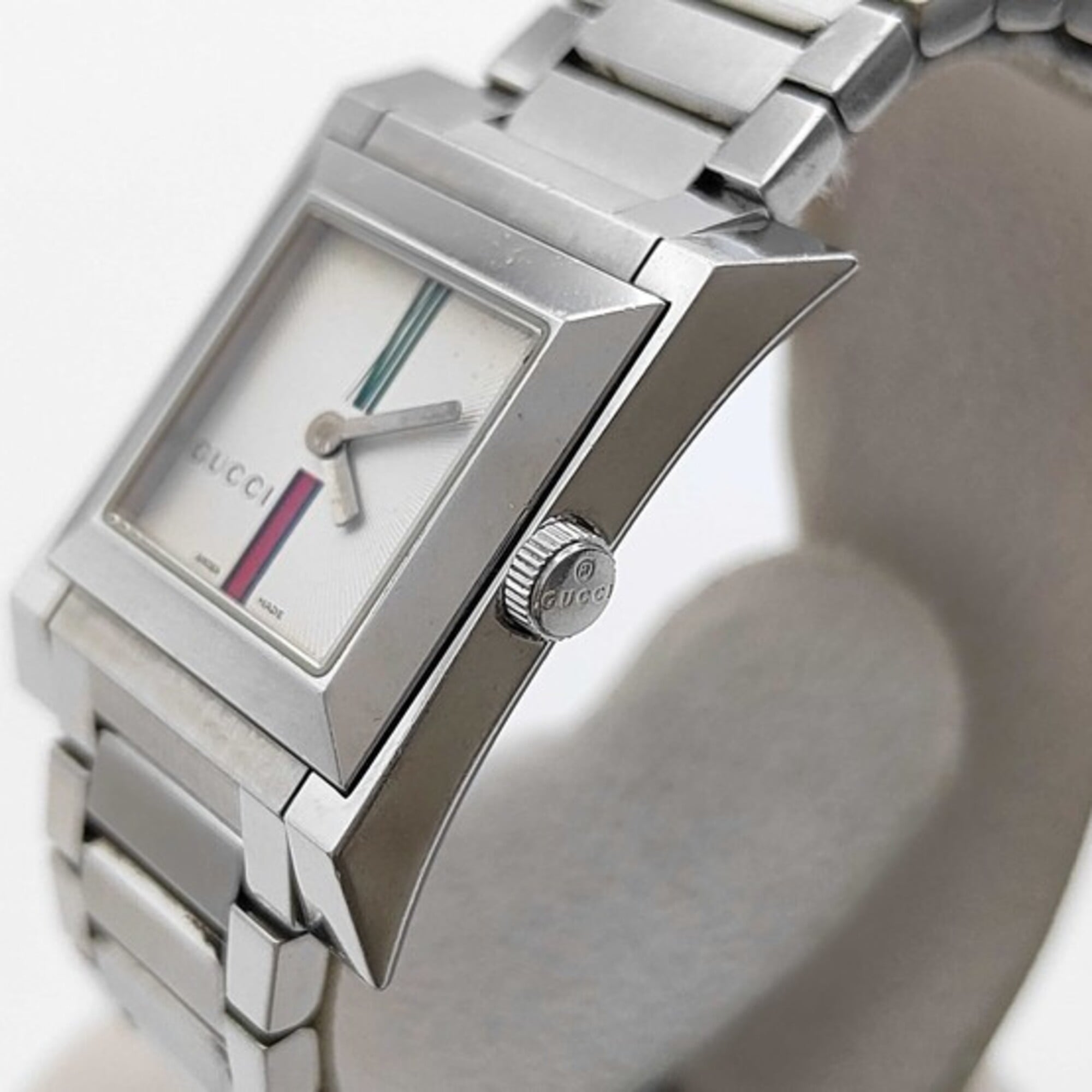 GUCCI Sherry Line 111L Silver Stainless Steel Women's Quartz Watch — Good