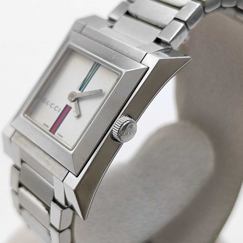 GUCCI Sherry Line 111L Silver Stainless Steel Women's Quartz Watch — Good