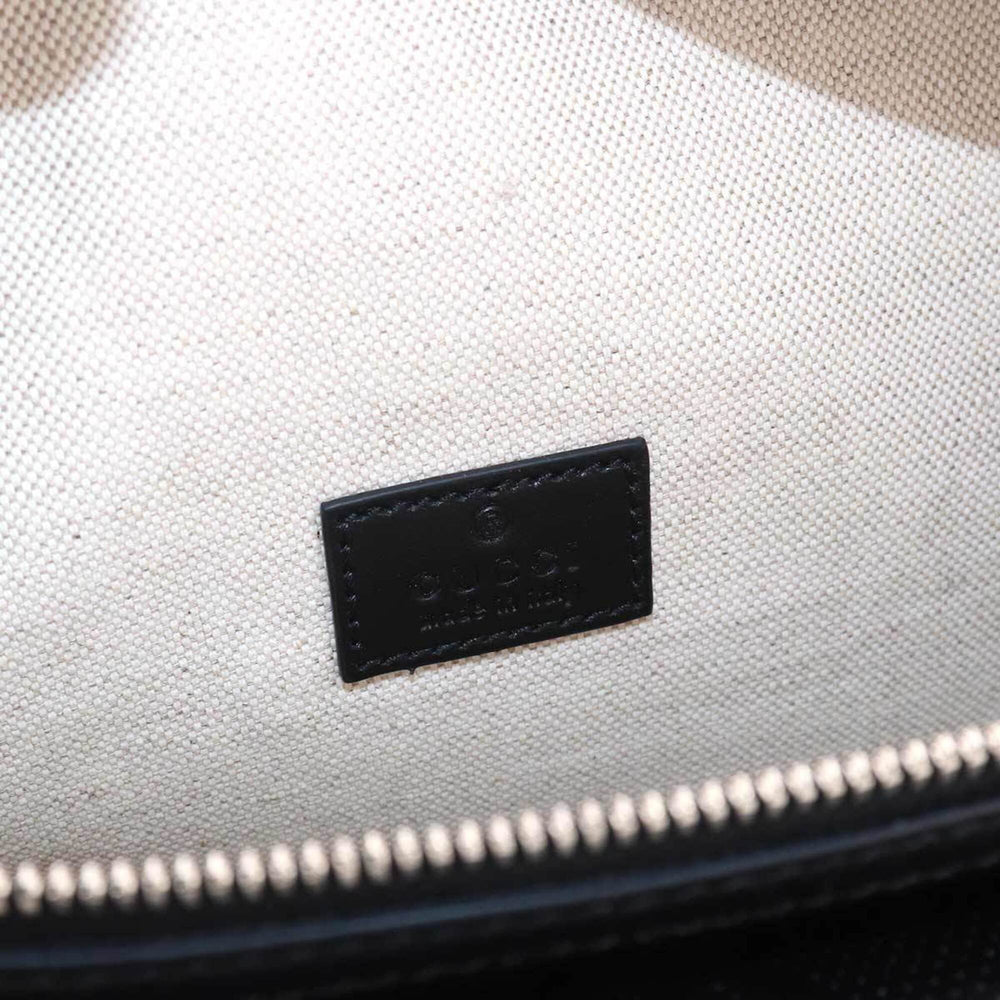 Gucci GG Embossed Belt Handbag, Leather, Black, 645093, Silver Hardware — New - Store Return