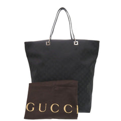 Gucci GG pattern 269123 Nylon Leather Black Tote Bag 1379GUCCI — Like New