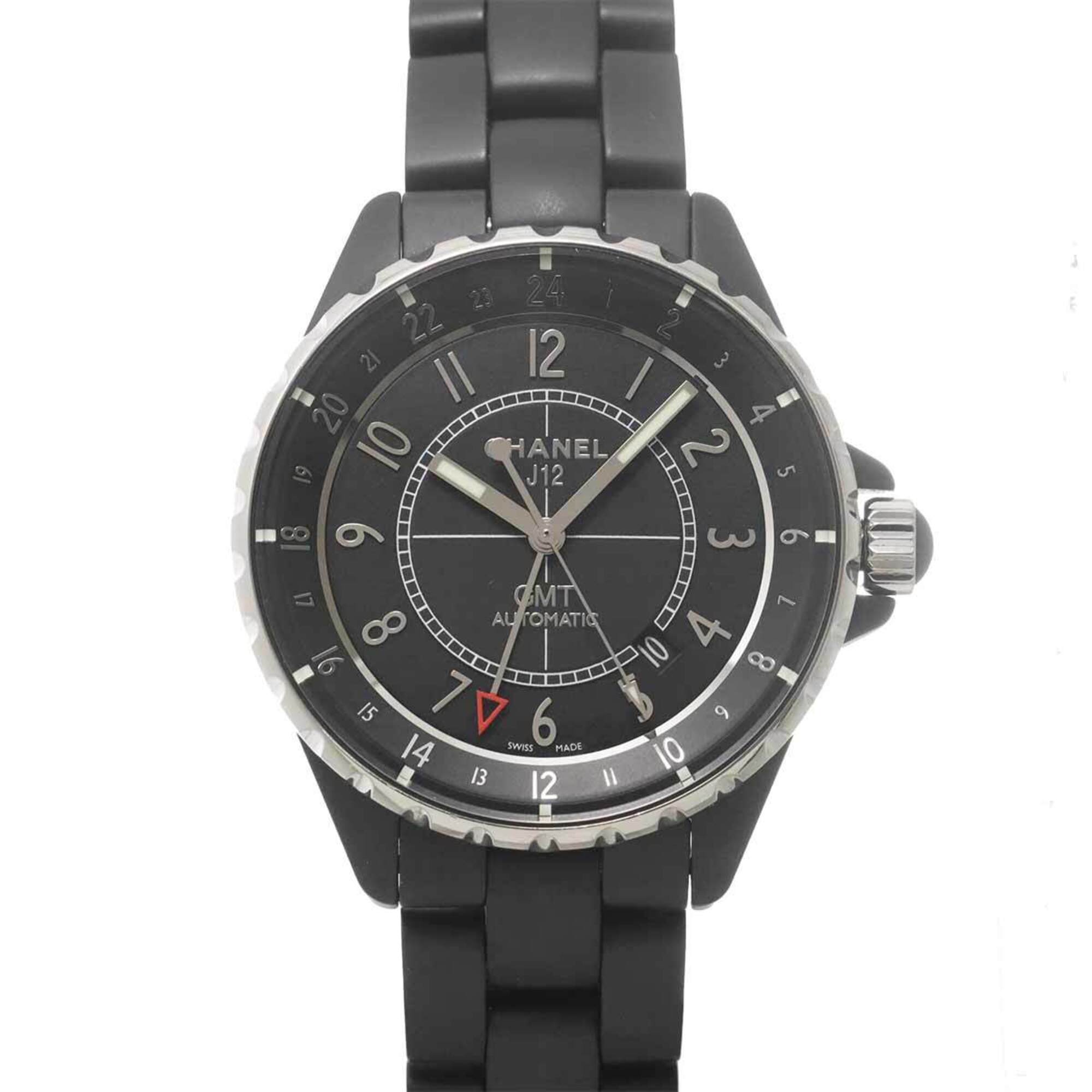 Chanel J12 GMT 41mm H3101 Men's Watch, Date, Matte Black Ceramic, Automatic Movement — Very Good