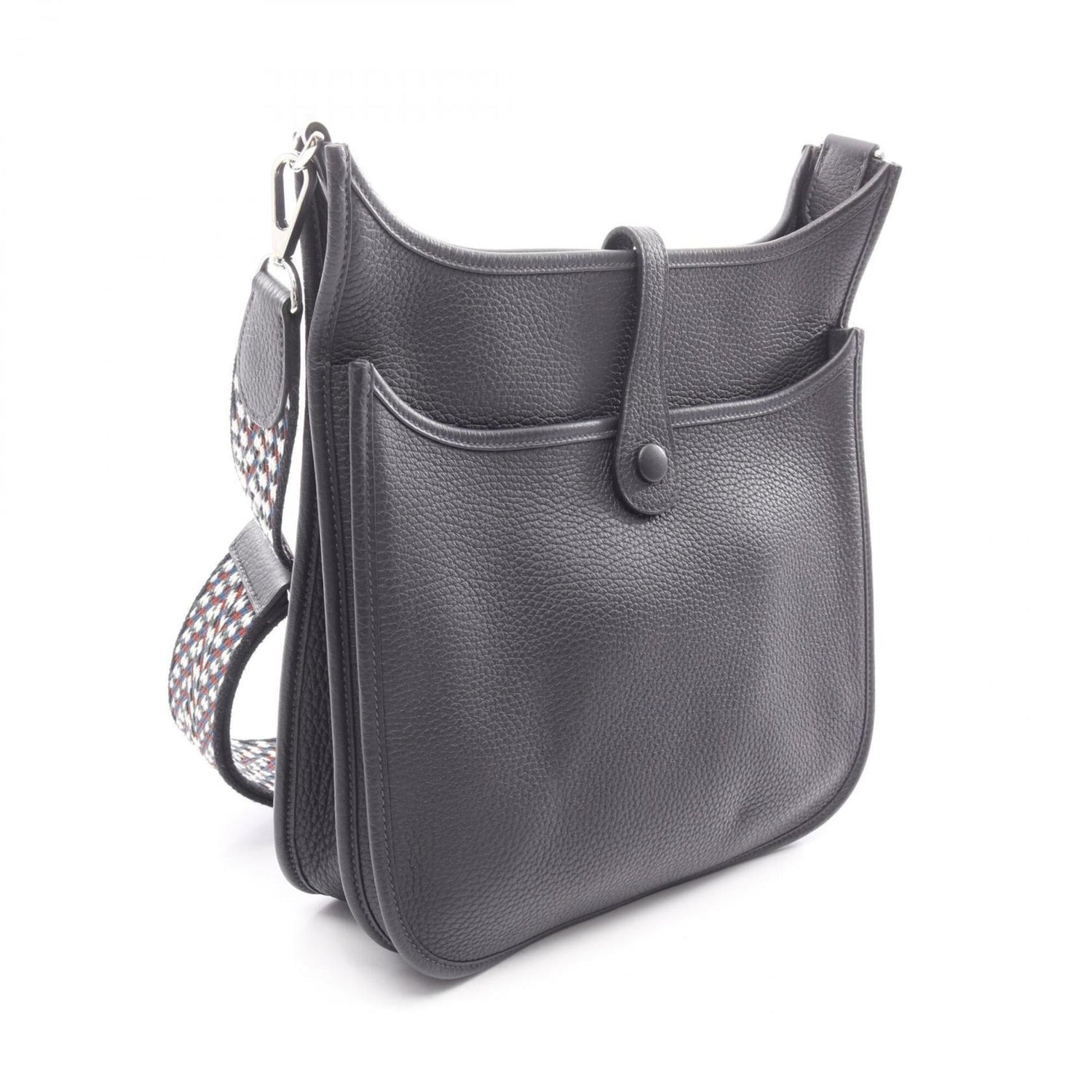Hermes Evelyne 3 Trois PM Shoulder Bag Handbag Leather Taurillon Clemence Women's Blue