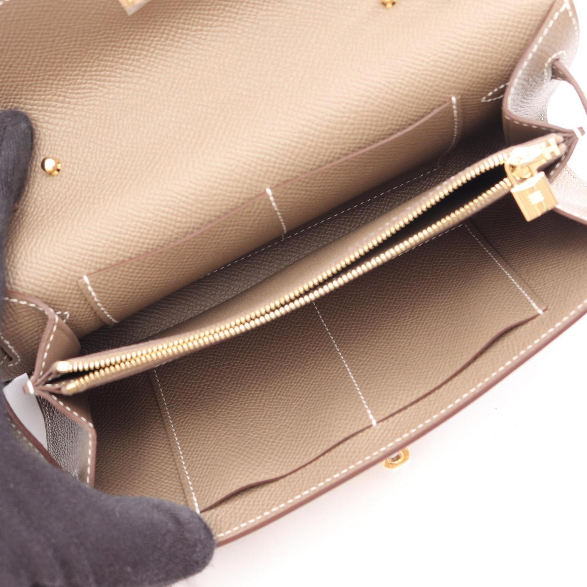 Hermes Kelly To Go Shoulder Bag/Handbag, Leather, Veau Epsom, Women's, Gray — New - Store Return