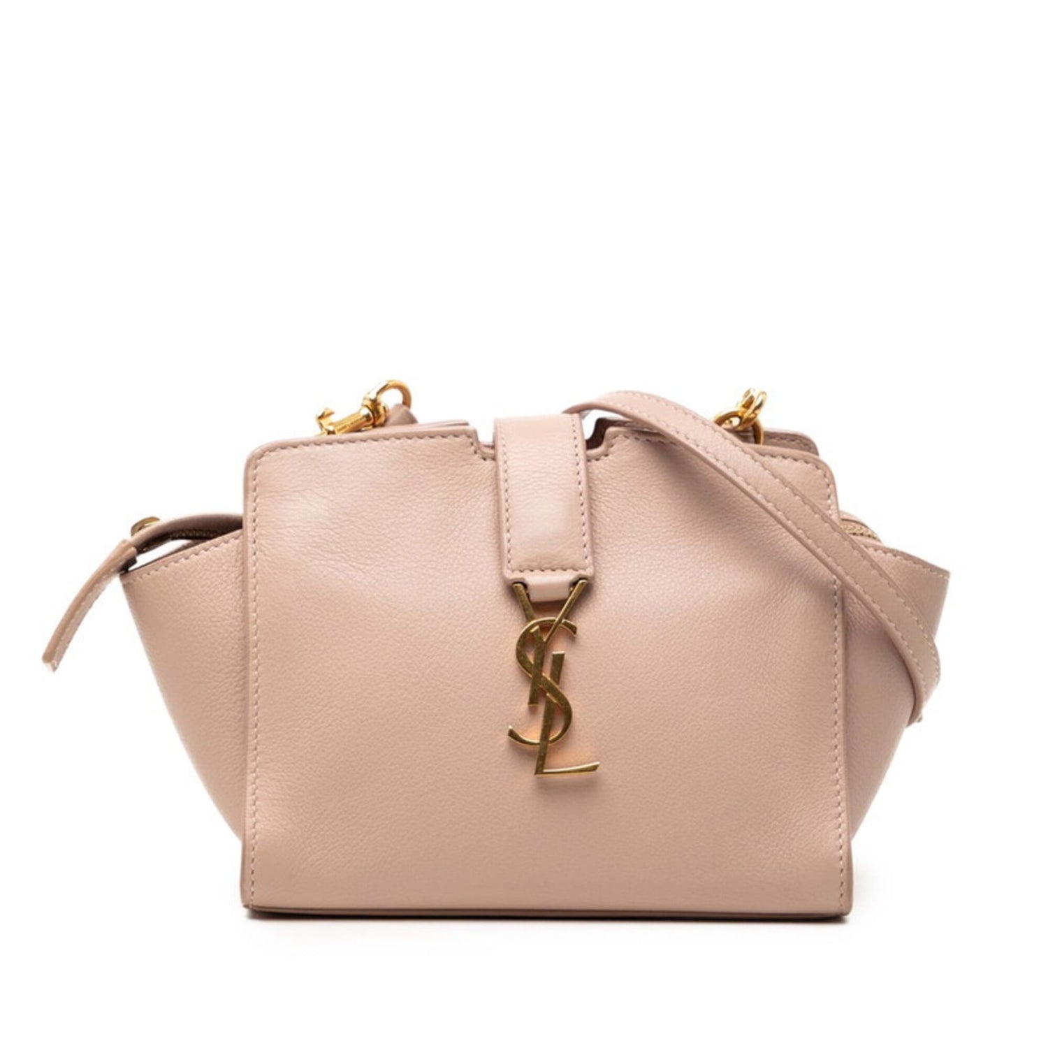 Saint Laurent YSL Logo Toy Cabas Handbag Shoulder Bag 452322 Pink Leather Women's SAINT LAURENT