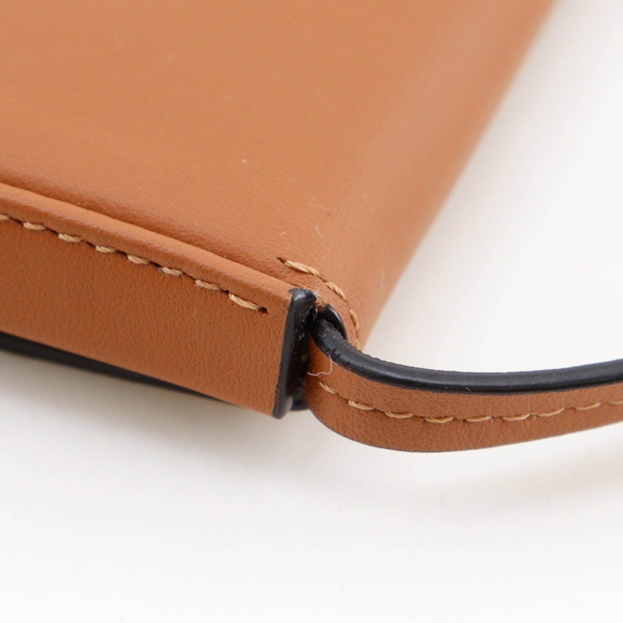 Loewe Heel Pouch Mini Shoulder Bag, Anagram Pattern, 102027, Leather, Brown, Women's — Like New