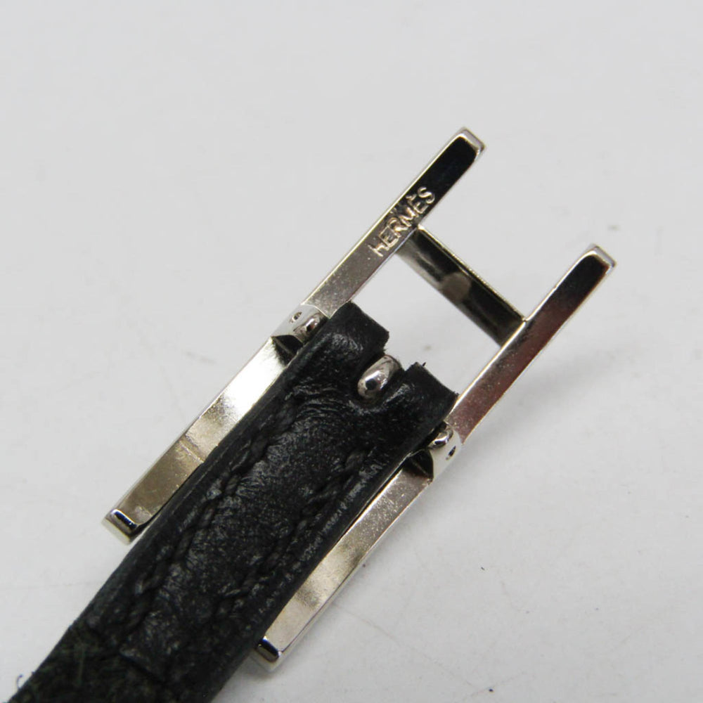 Hermes Hapi III Choker Leather,Metal Bangle Silver,Black — Like New