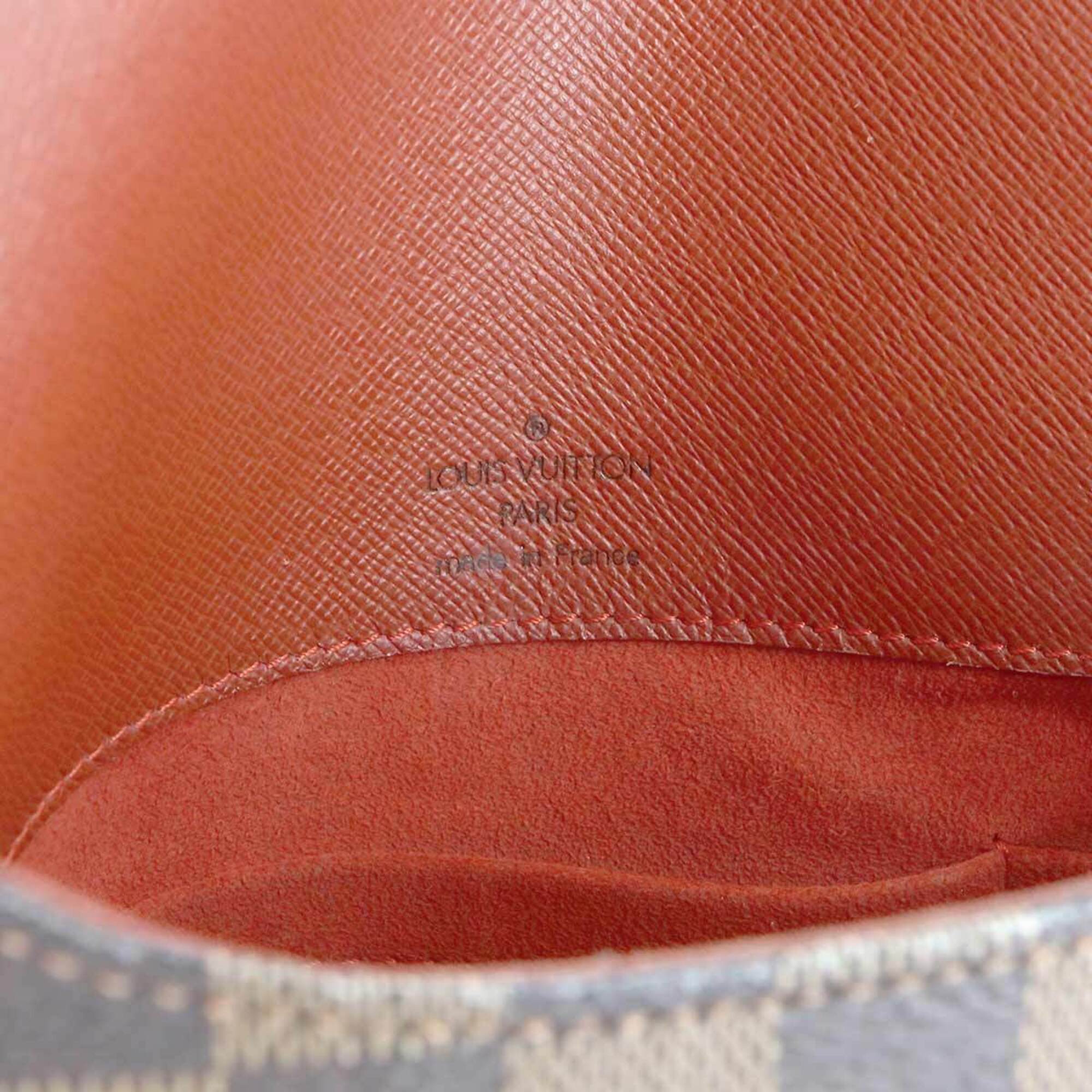 Louis Vuitton Damier Musette Shoulder Handbag, Ebene Brown, N51302, Gold Hardware — Like New
