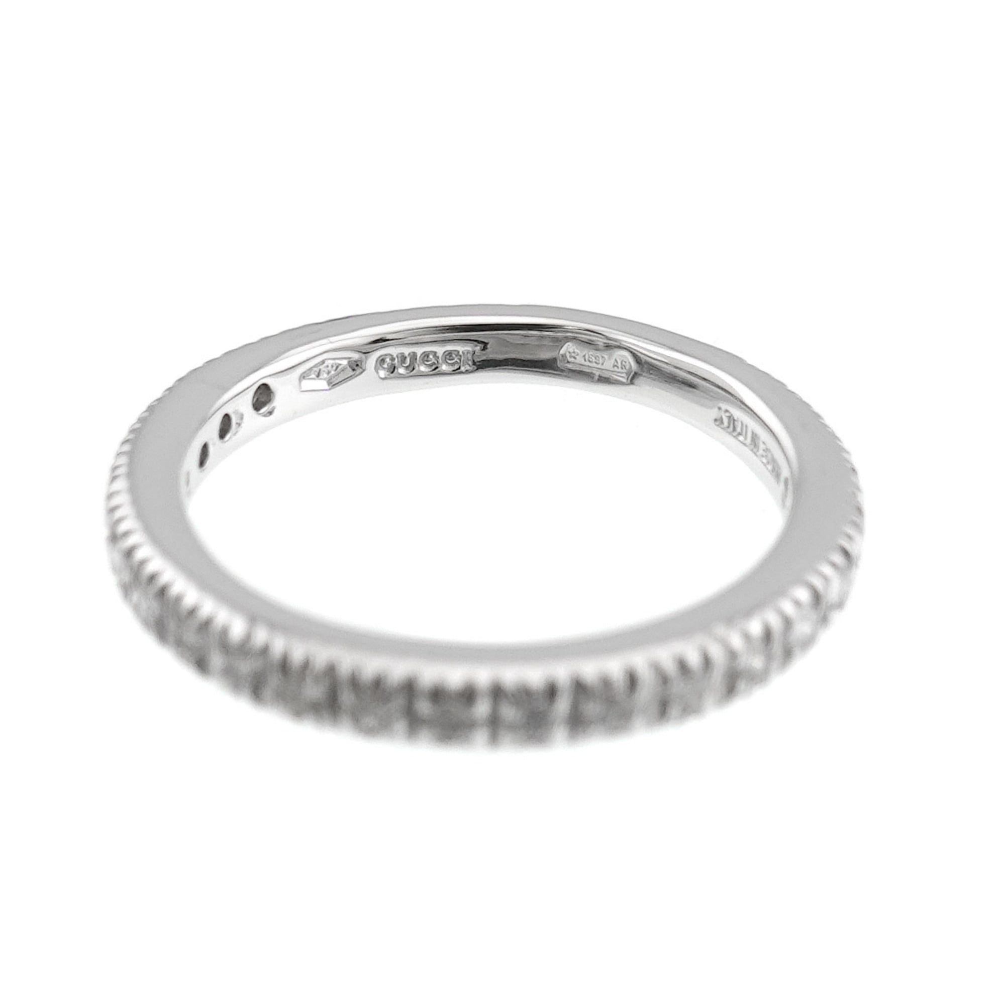 Gucci GUCCI Diamond Ring 18K WG White Gold 750 — Like New