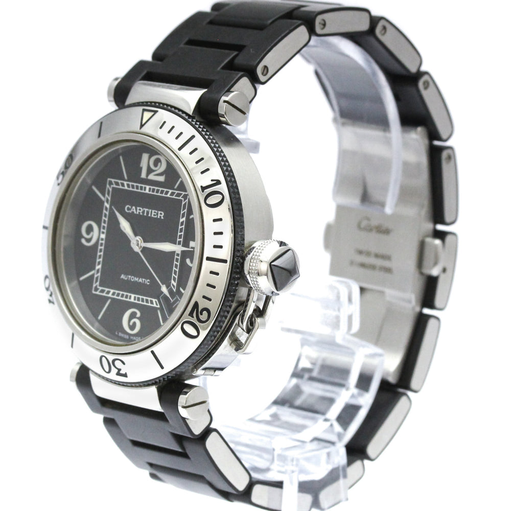 CARTIER Pasha Seatimer Steel Automatic Mens Watch W31077U2 Polished — Very Good
