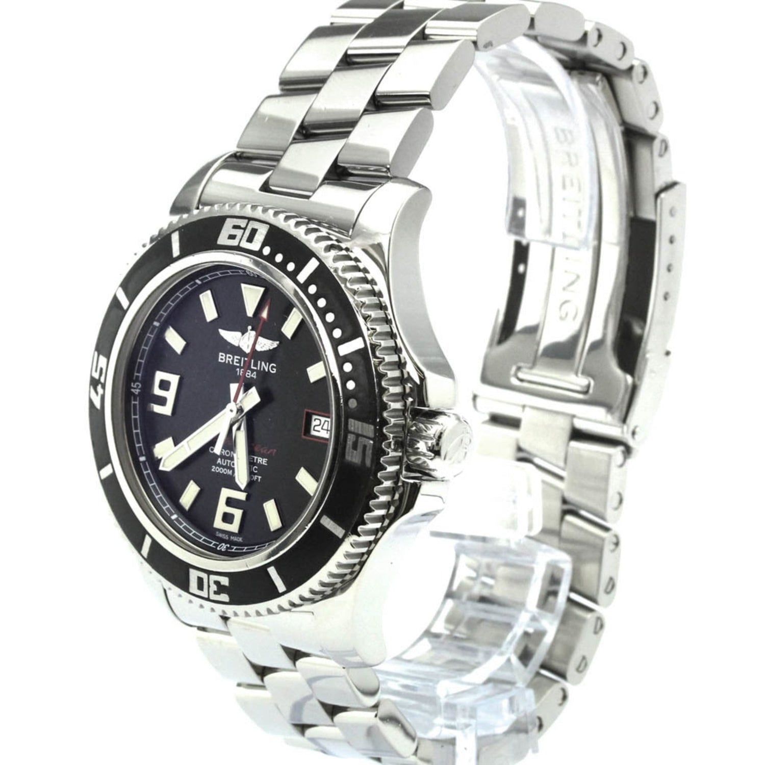 BREILING Superocean 44 Steel Automatic Mens Watch A17391 Polished
