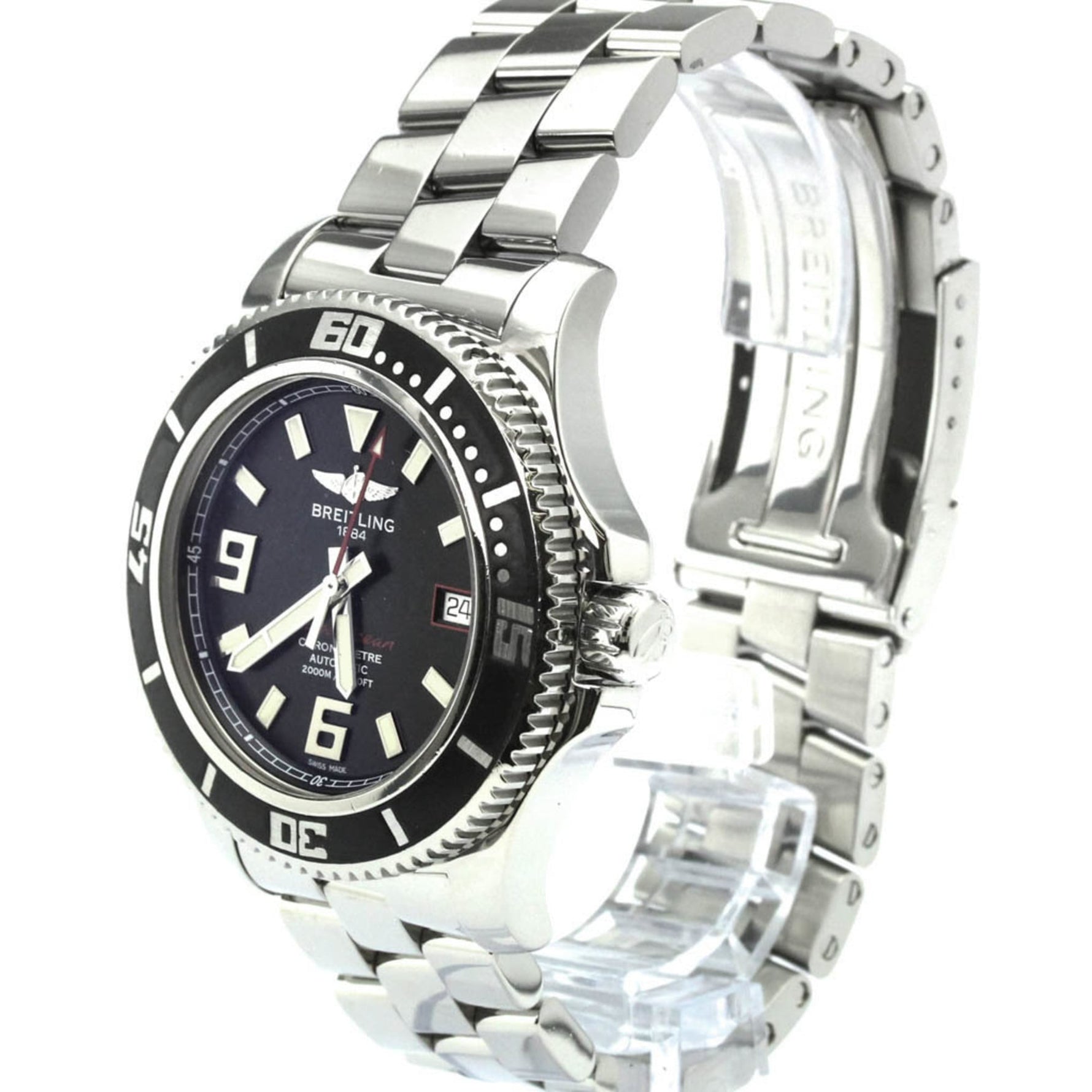 BREILING Superocean 44 Steel Automatic Mens Watch A17391 Polished