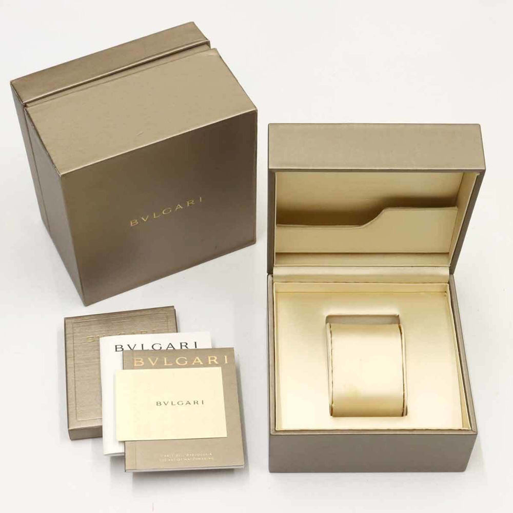 BVLGARI BBL37S Men's Watch PG Pink Gold Date White Automatic Self-winding — Very Good