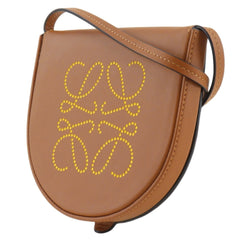 Loewe Heel Pouch Mini Shoulder Bag, Anagram Pattern, 102027, Leather, Brown, Women's — Like New