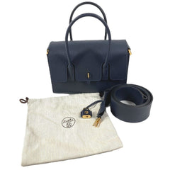 HERMES New Drug 22 Tote Bag, Crossbody Handbag, Shoulder Evercolor, Men's/Women's, Navy, Like — Like New