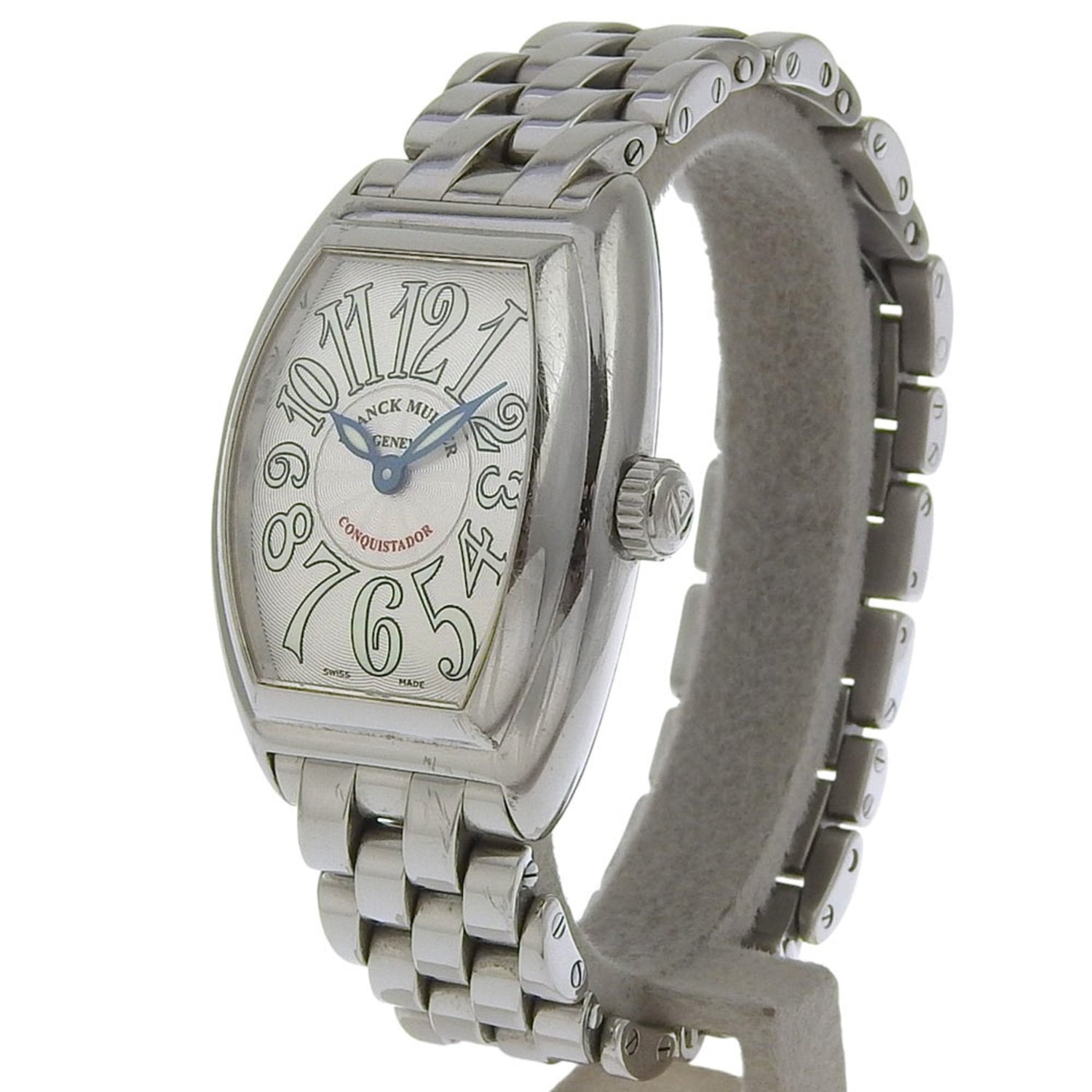 Franck Muller Conquistador Watch 8005L Stainless Steel Quartz Analog Display Silver Dial Women's