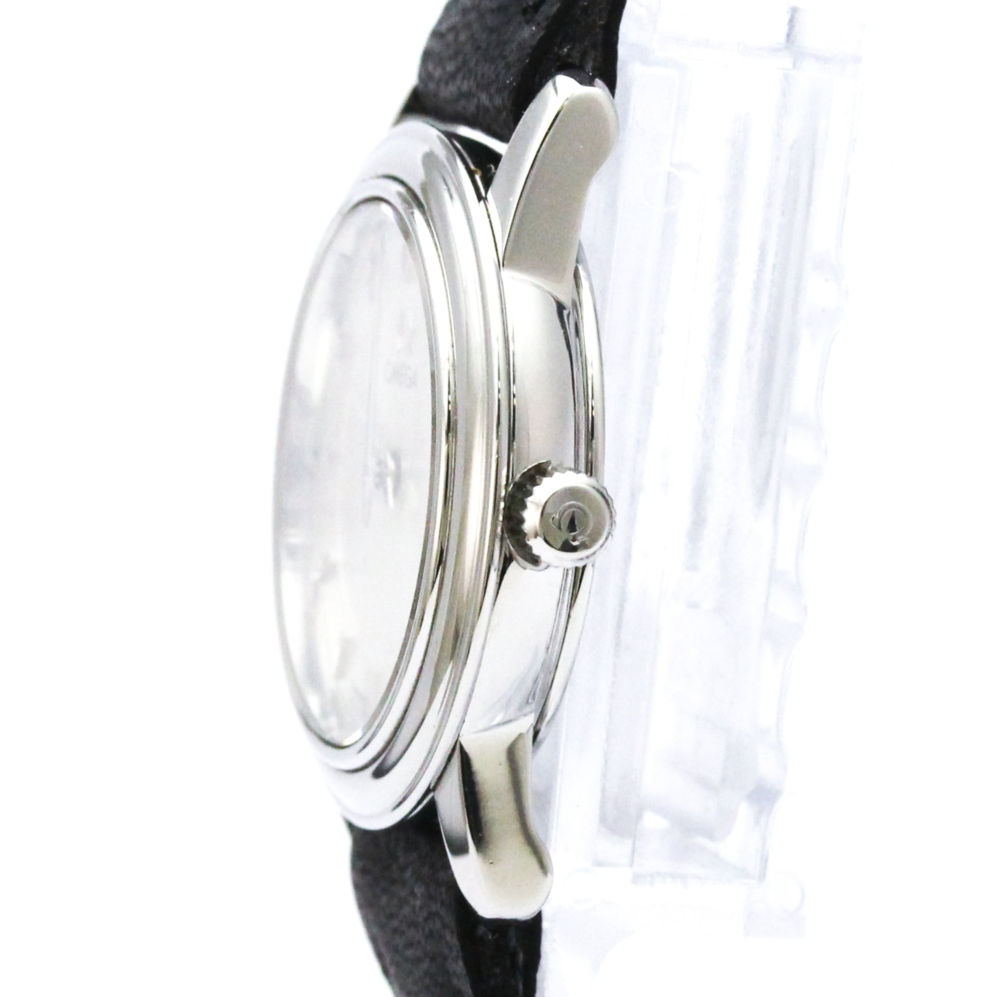 OMEGA De Ville Prestige Steel Leather Quartz Ladies Watch 4870.31.01 Polished — Very Good