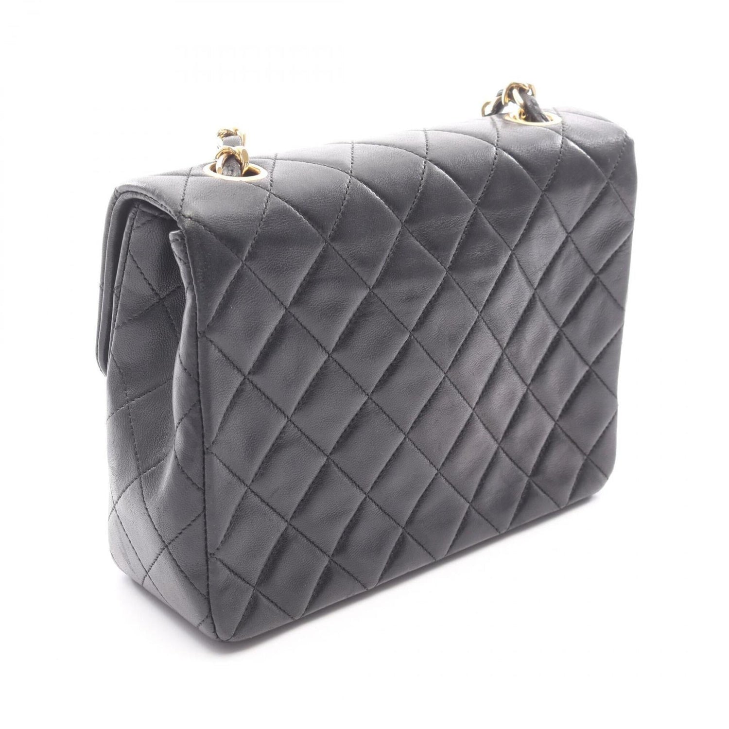 Chanel Mini Matelassé 20 Shoulder Bag/Handbag, Lambskin Leather, Women's, Black
