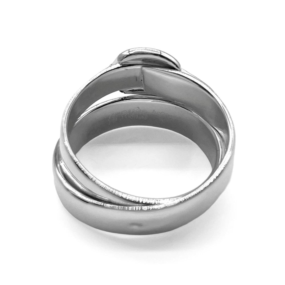 HERMES Double True Ring, SV925 7826, Silver, Women's — Like New