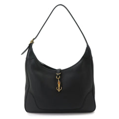 Hermes Trim 31 Shoulder Handbag, Taurillon Clemence Leather, Black, □F Stamp, Gold Hardware — Like New