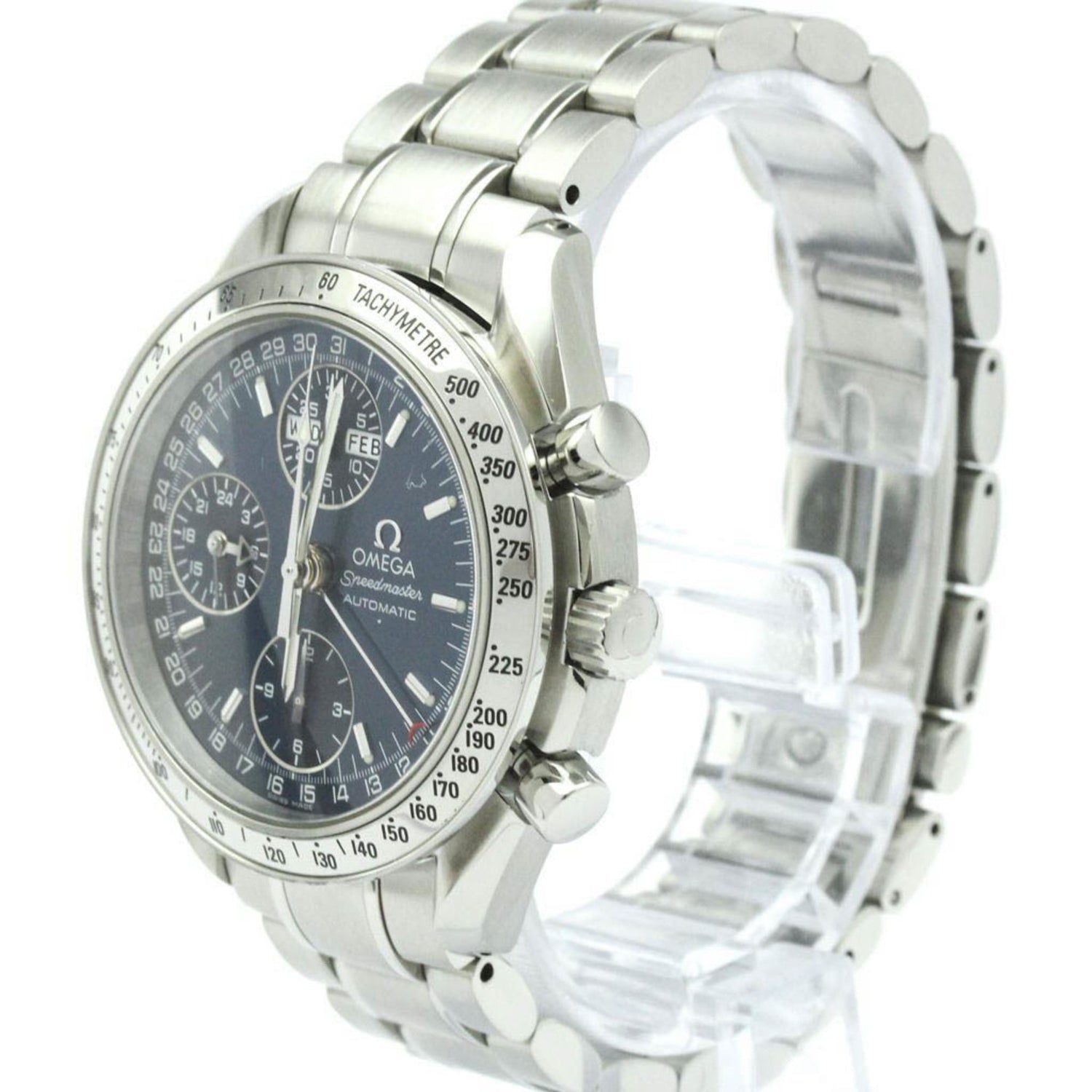 OMEGA Speedmaster Triple Date Steel Automatic Watch 3523.80 Polished