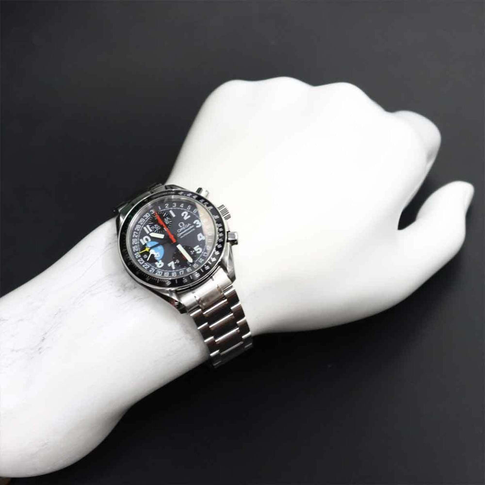 Omega Speedmaster Mark 40 AM PM Triple Calendar 3520 53 Men's Watch, Gray, Automatic Movement — Very Good