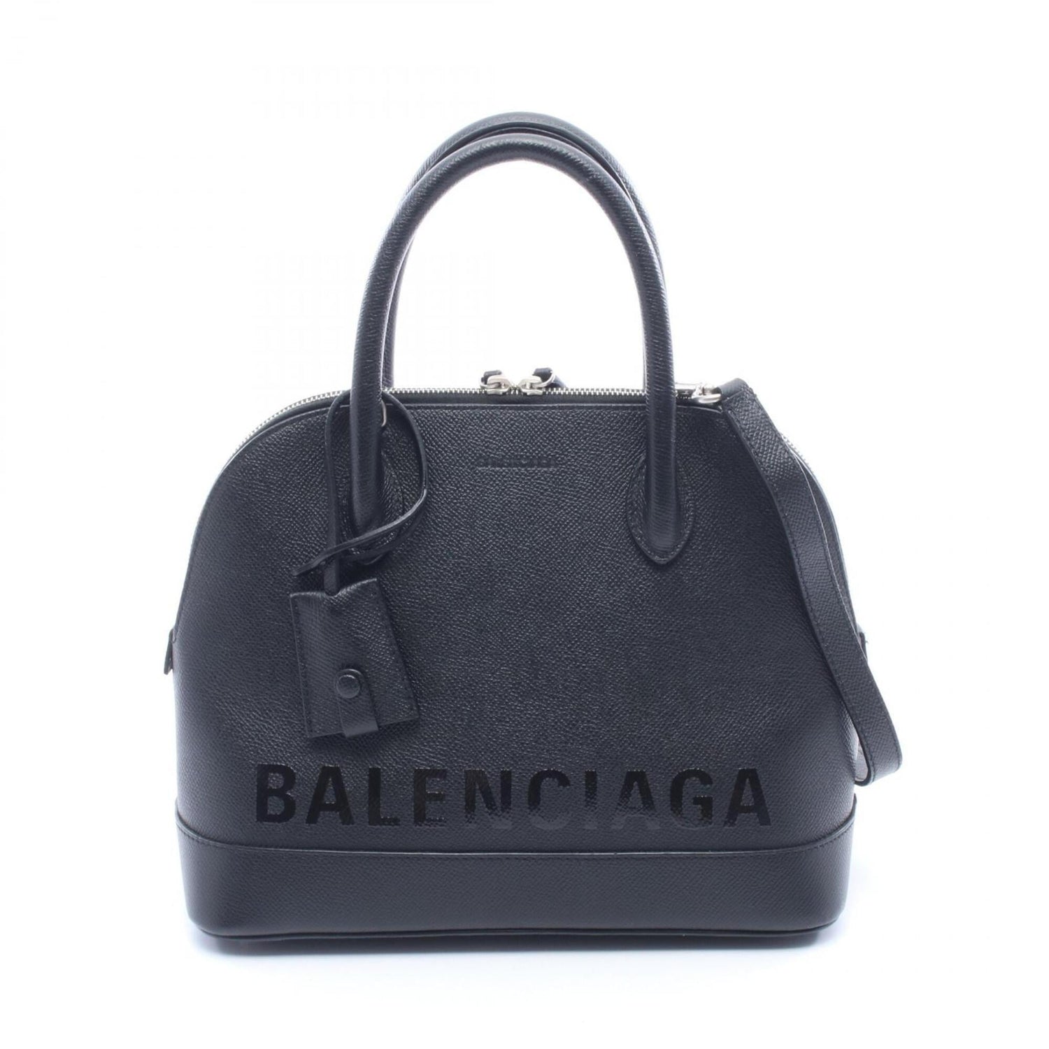 Balenciaga Ville Top Handle Handbag S 2-Way Leather for Women, Black (518873)
