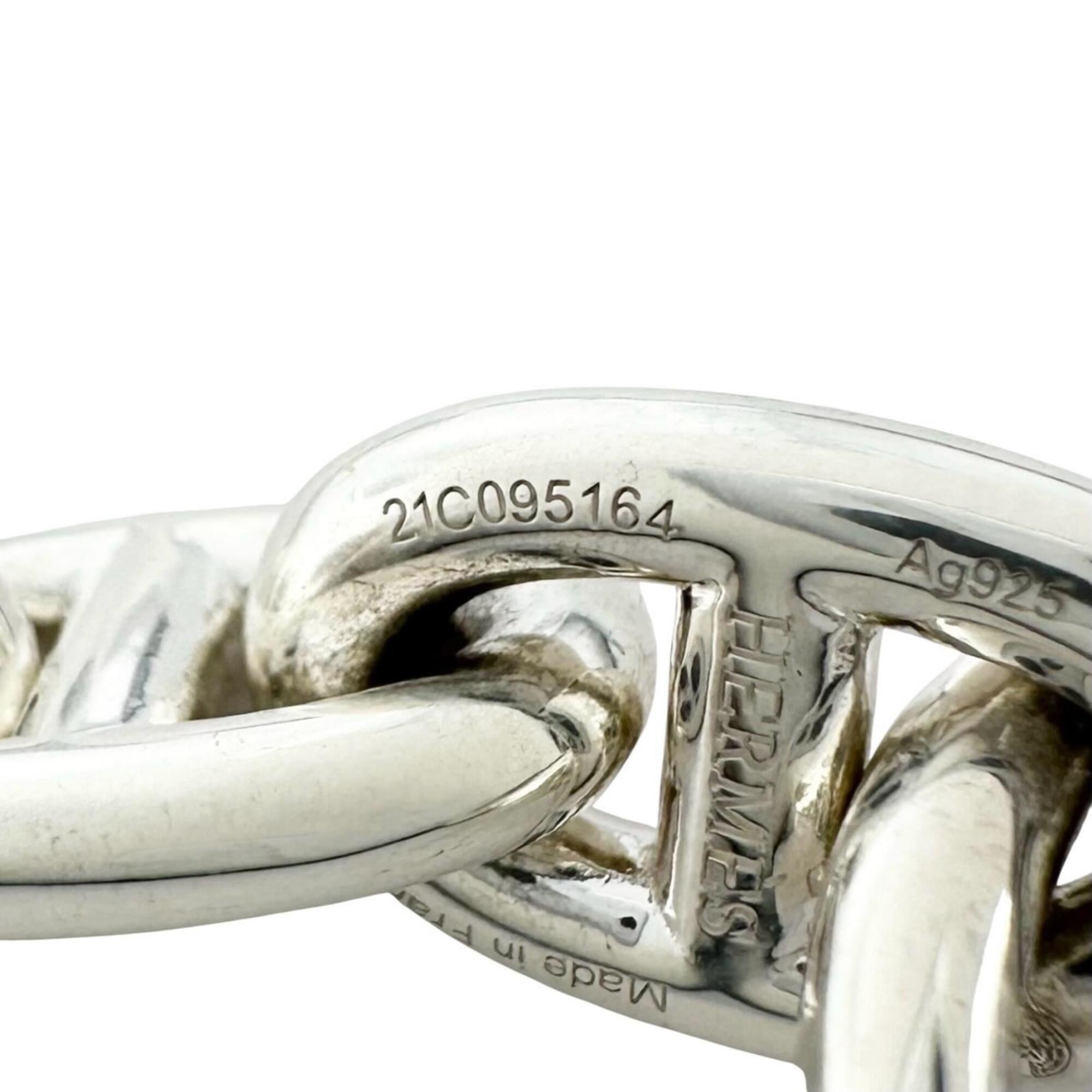 HERMES Chaine d'Ancre PM bracelet, AG925 15 links, silver, made in France, 2021 model, weight 34.15g, women's — Like New