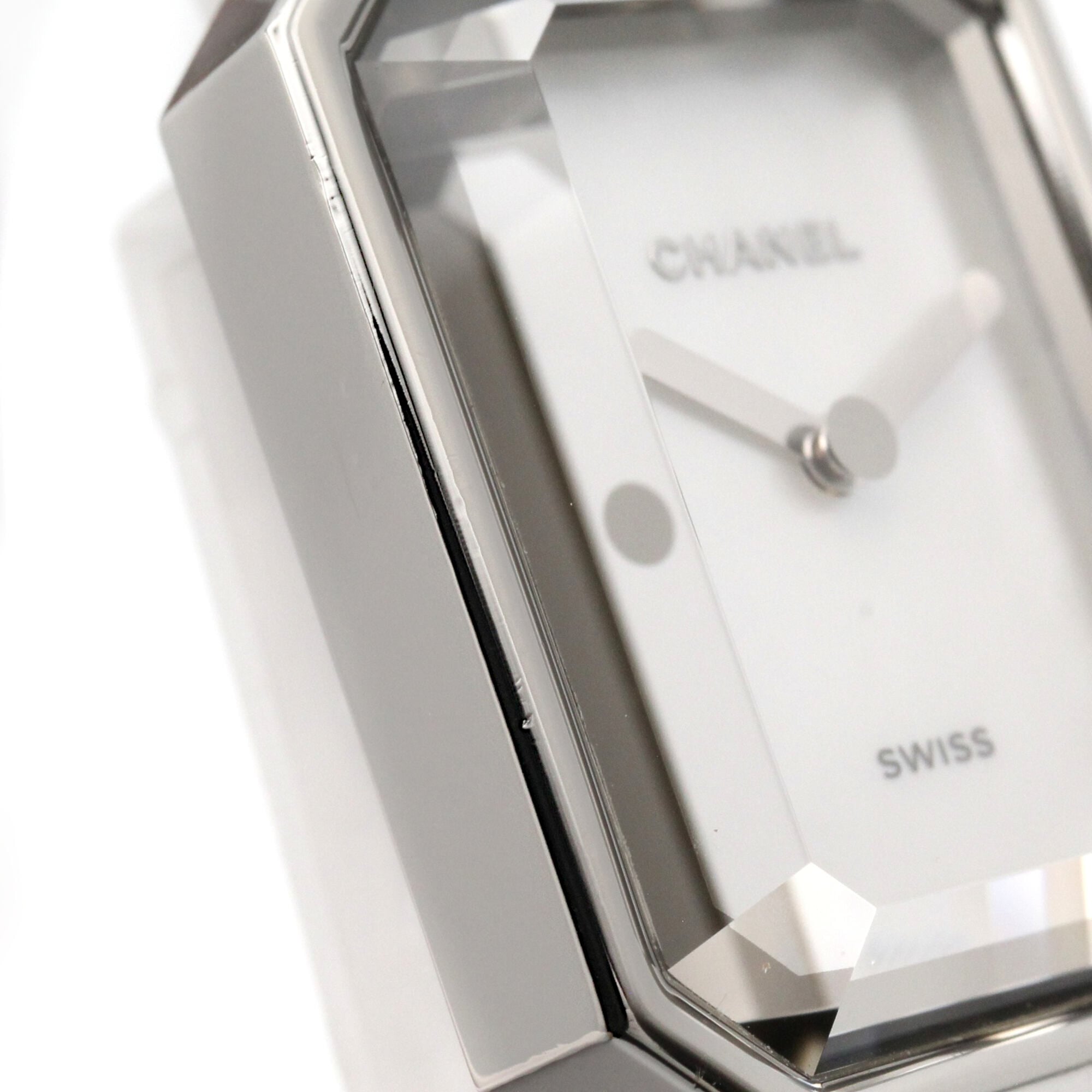 Chanel Première Rock Limited Edition (1200 pieces worldwide) Watch, Stainless Steel, Leather Strap, Women's, White with Shell, H6359 — Very Good