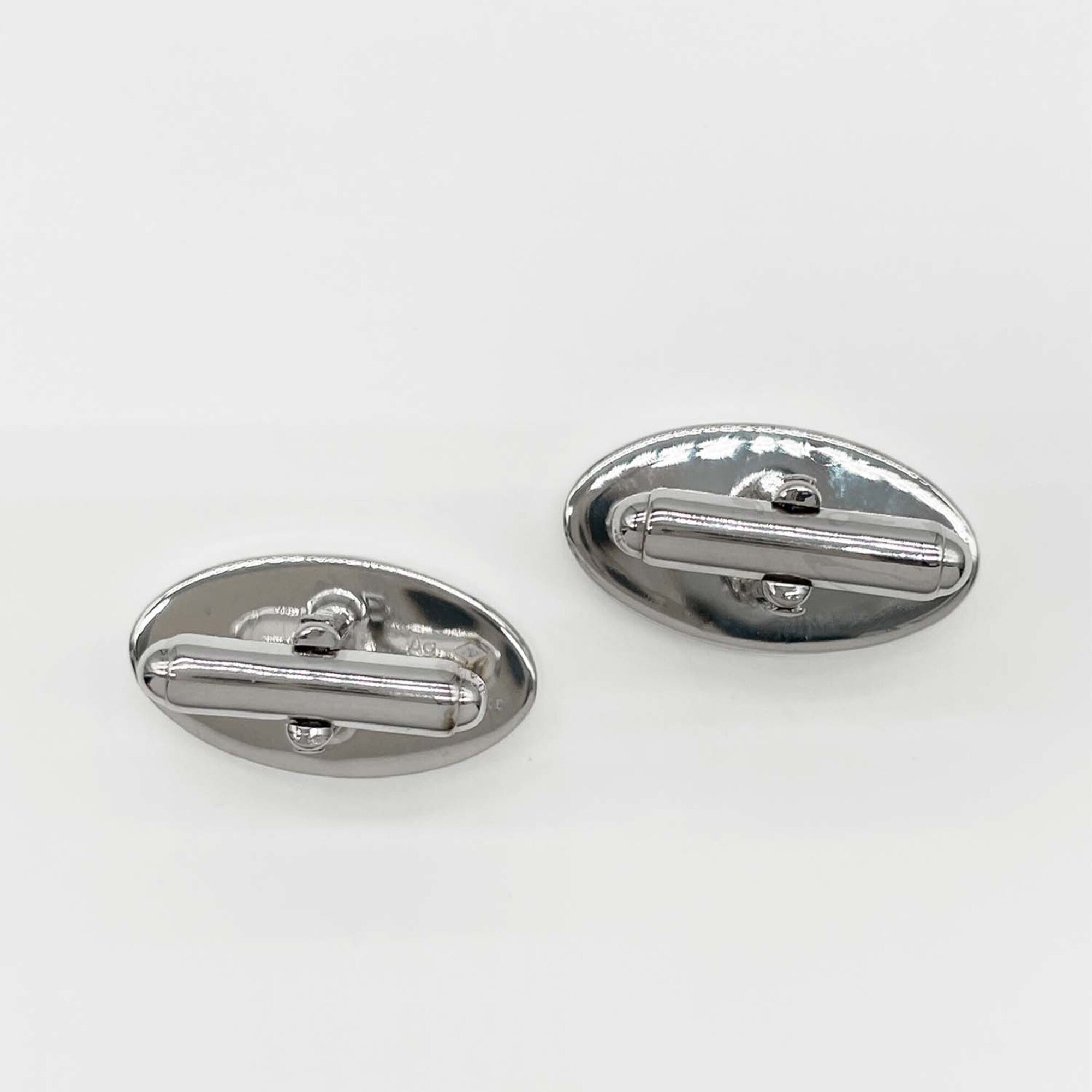 LOUIS VUITTON Logo Cufflinks, Ag925 Silver, Men's — Like New