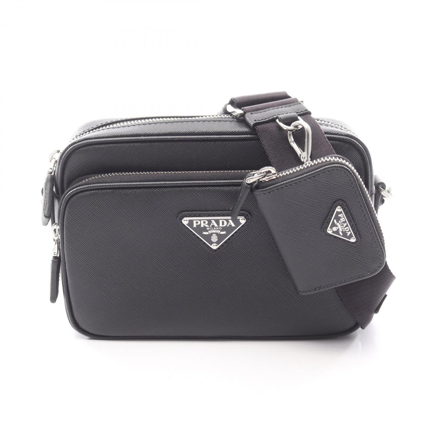 Prada PRADA Shoulder Bag Handbag Saffiano Leather Men's Black 2VH170
