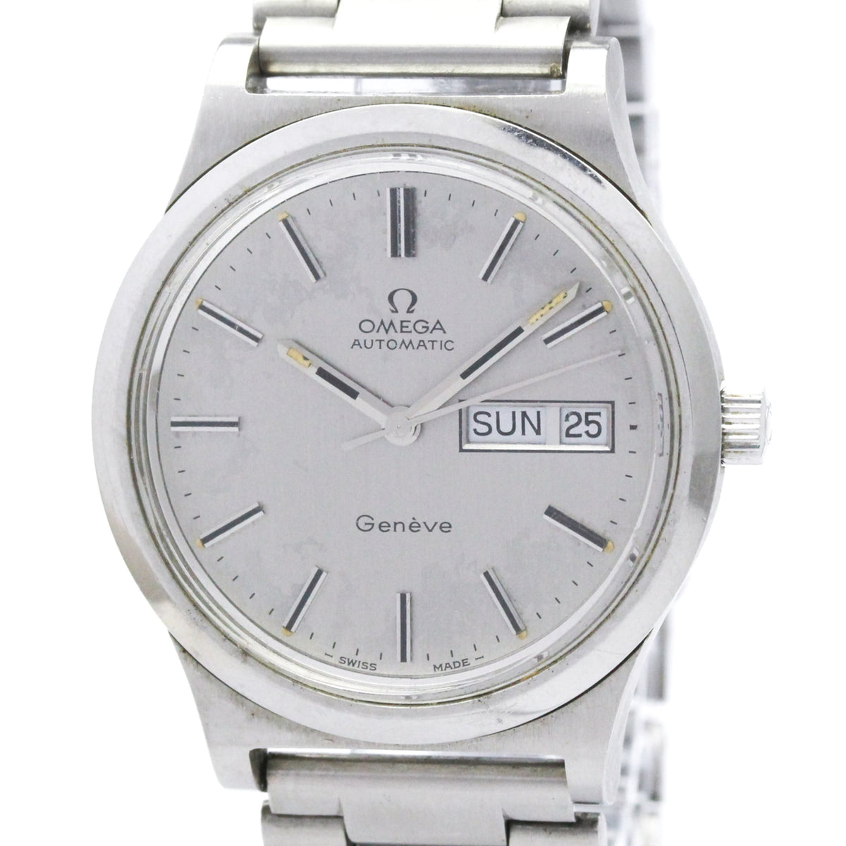 OMEGA Geneve Day Date Cal 1022 Automatic Mens Watch 166.0169 Vintage — Good